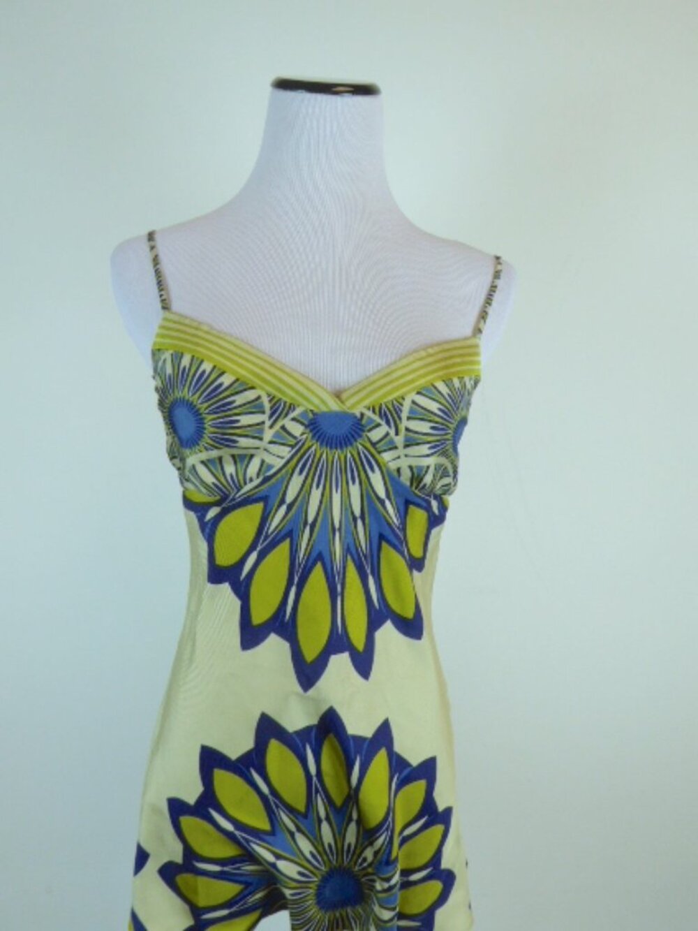 Vince camisole blue green silk top 2